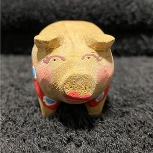 Silver-Birch Handcrafted Wooden Pig from Thailand